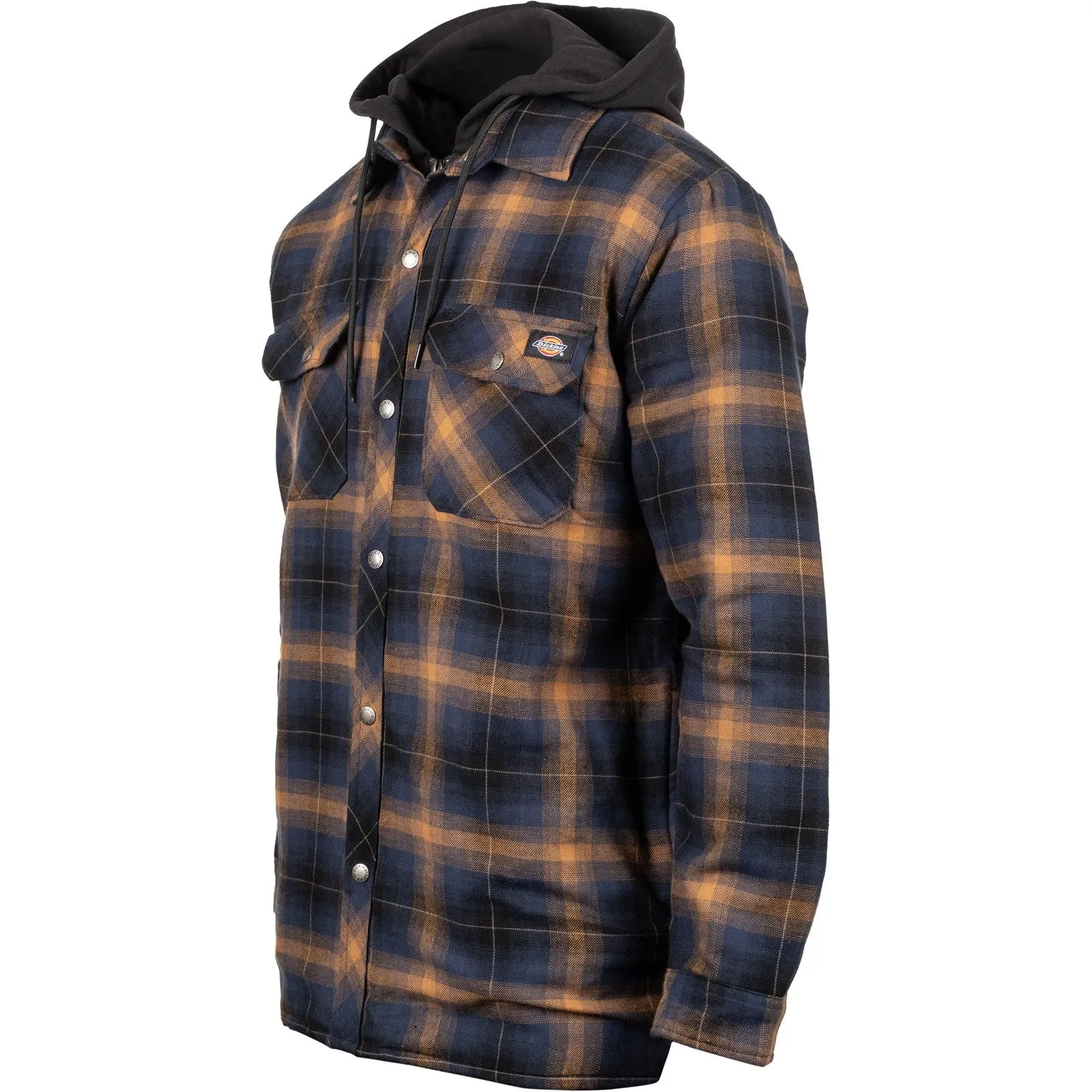 Dickies Fleece Hood Flannel Shirt Jacket