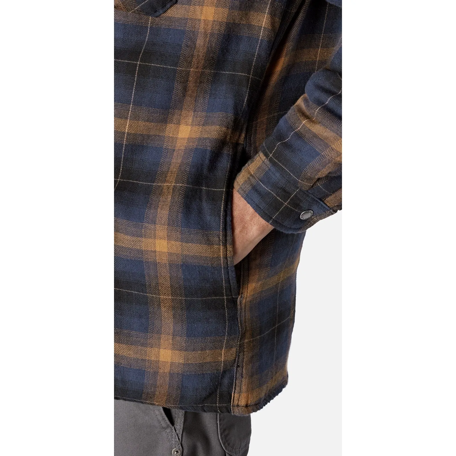 Dickies Fleece Hood Flannel Shirt Jacket