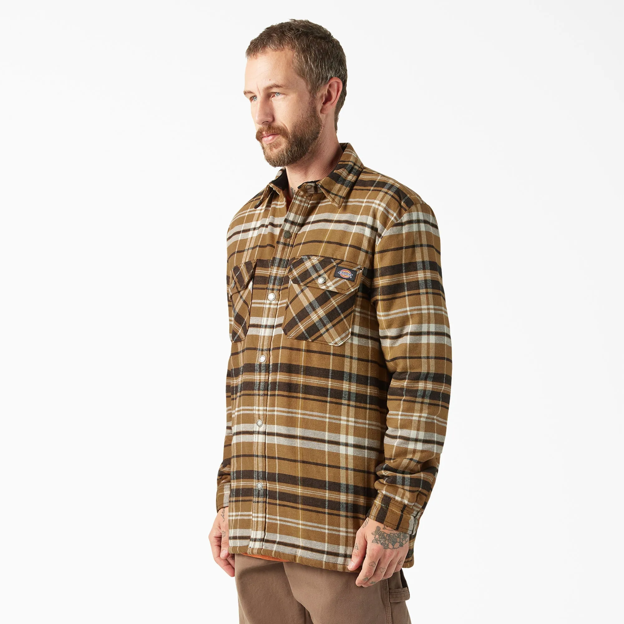 Dickies Men's Sherpa Lined Flannel Shirt Jac