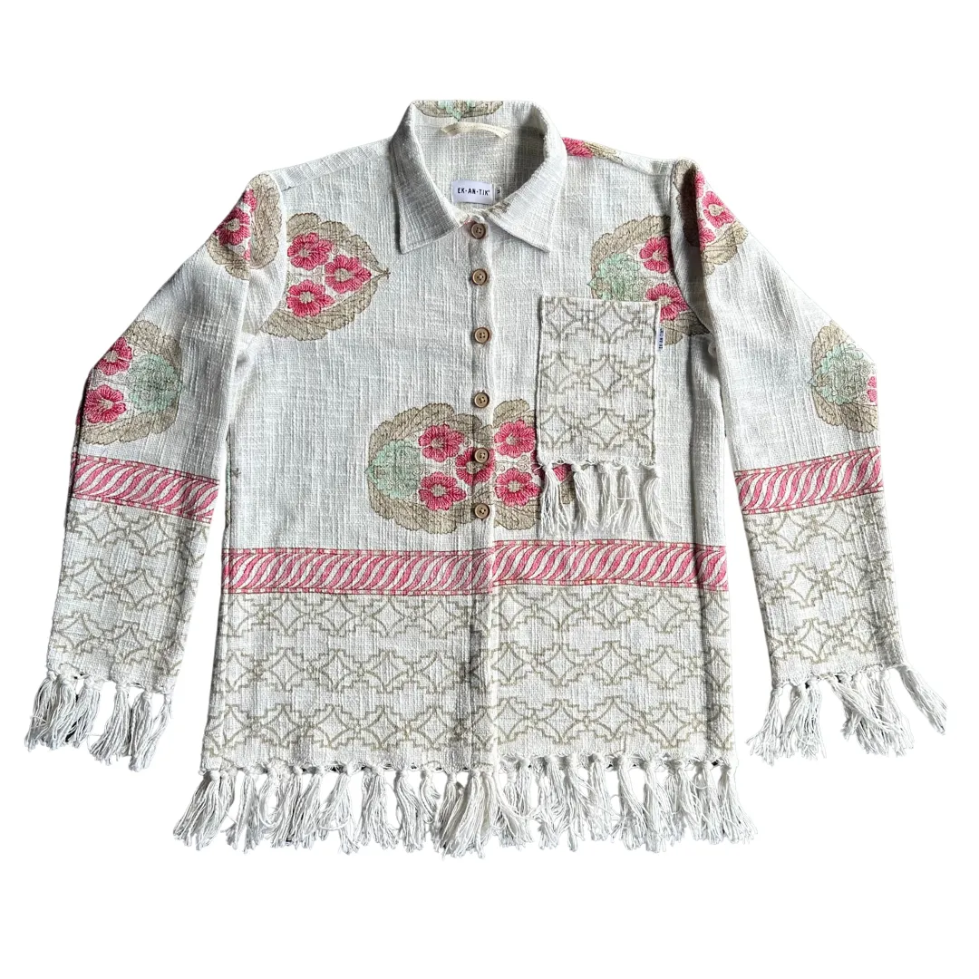 EKANTIK Mkindu Jacket with tassels along the hem