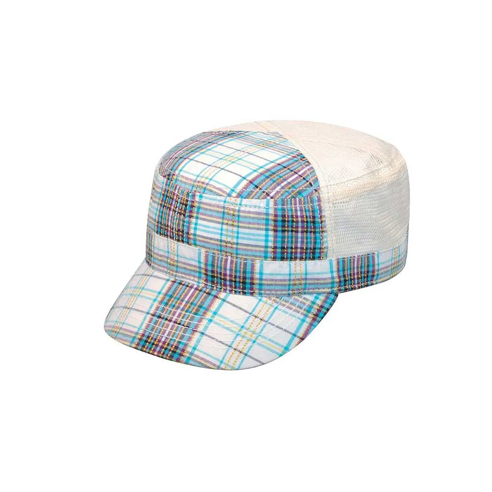 Fashion Plaid Army Cap