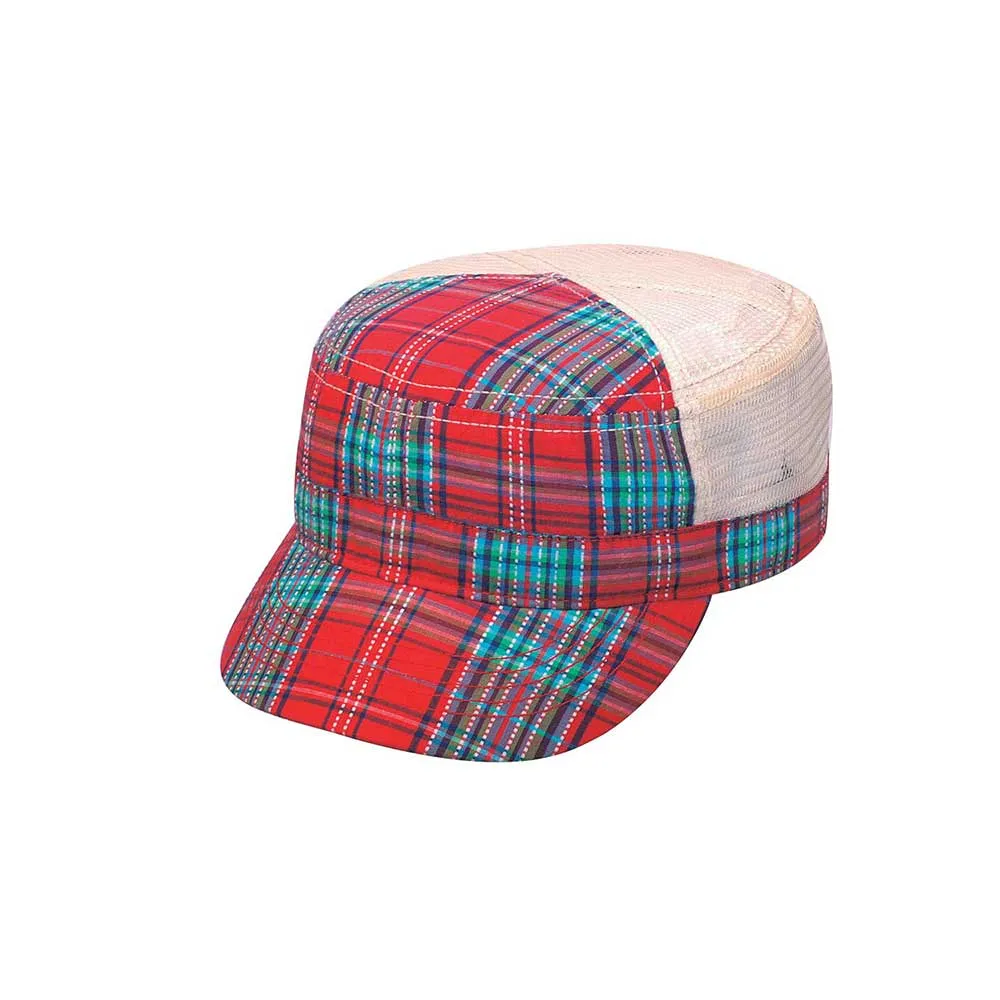 Fashion Plaid Army Cap