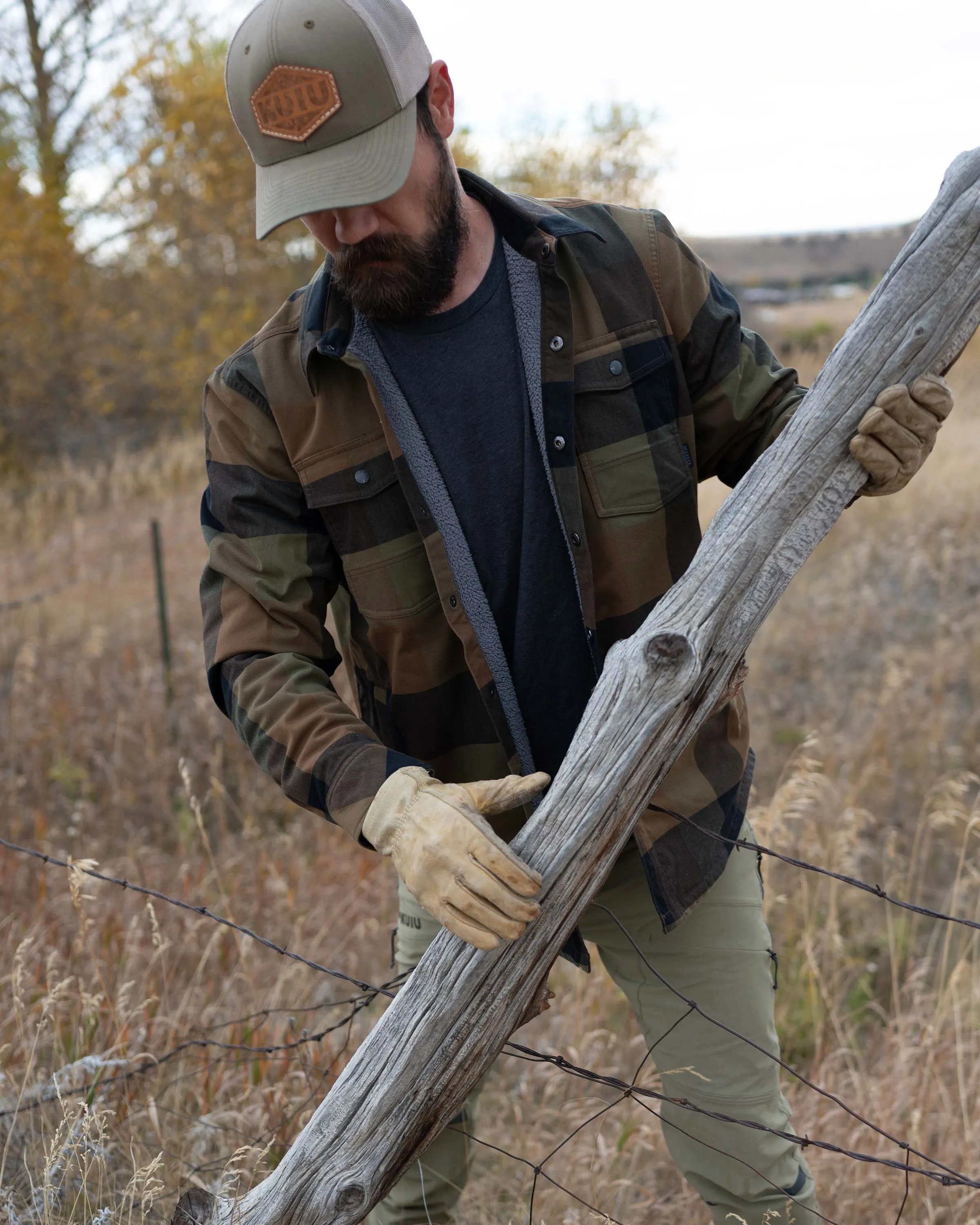 Field Flannel Fleece Shirt Jacket | Valo Plaid