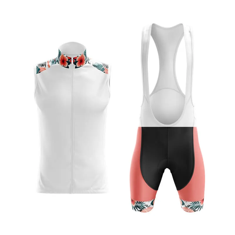 Flamingo Floral Sleeve (White) Club Cycling Kit