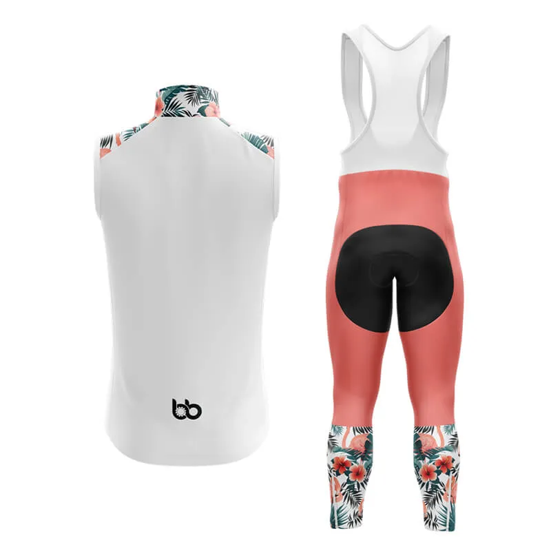 Flamingo Floral Sleeve (White) Club Cycling Kit