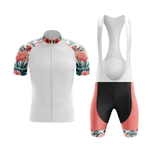 Flamingo Floral Sleeve (White) Club Cycling Kit