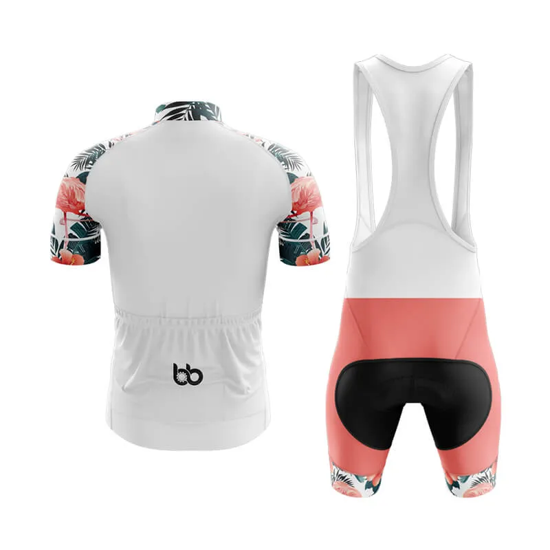 Flamingo Floral Sleeve (White) Club Cycling Kit