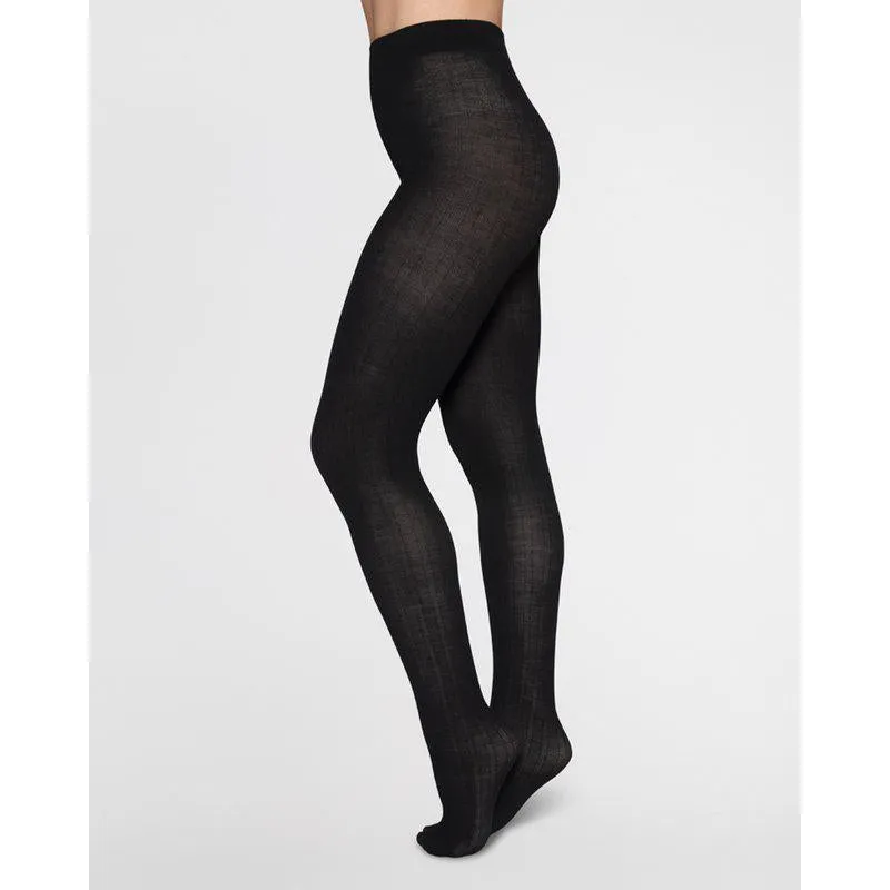 Freja Rib Knit - Organic Wool Tights