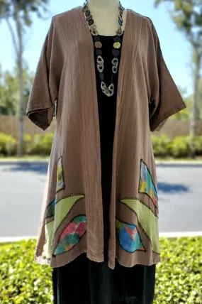 Gabriella Sale Kimono With Appliqué