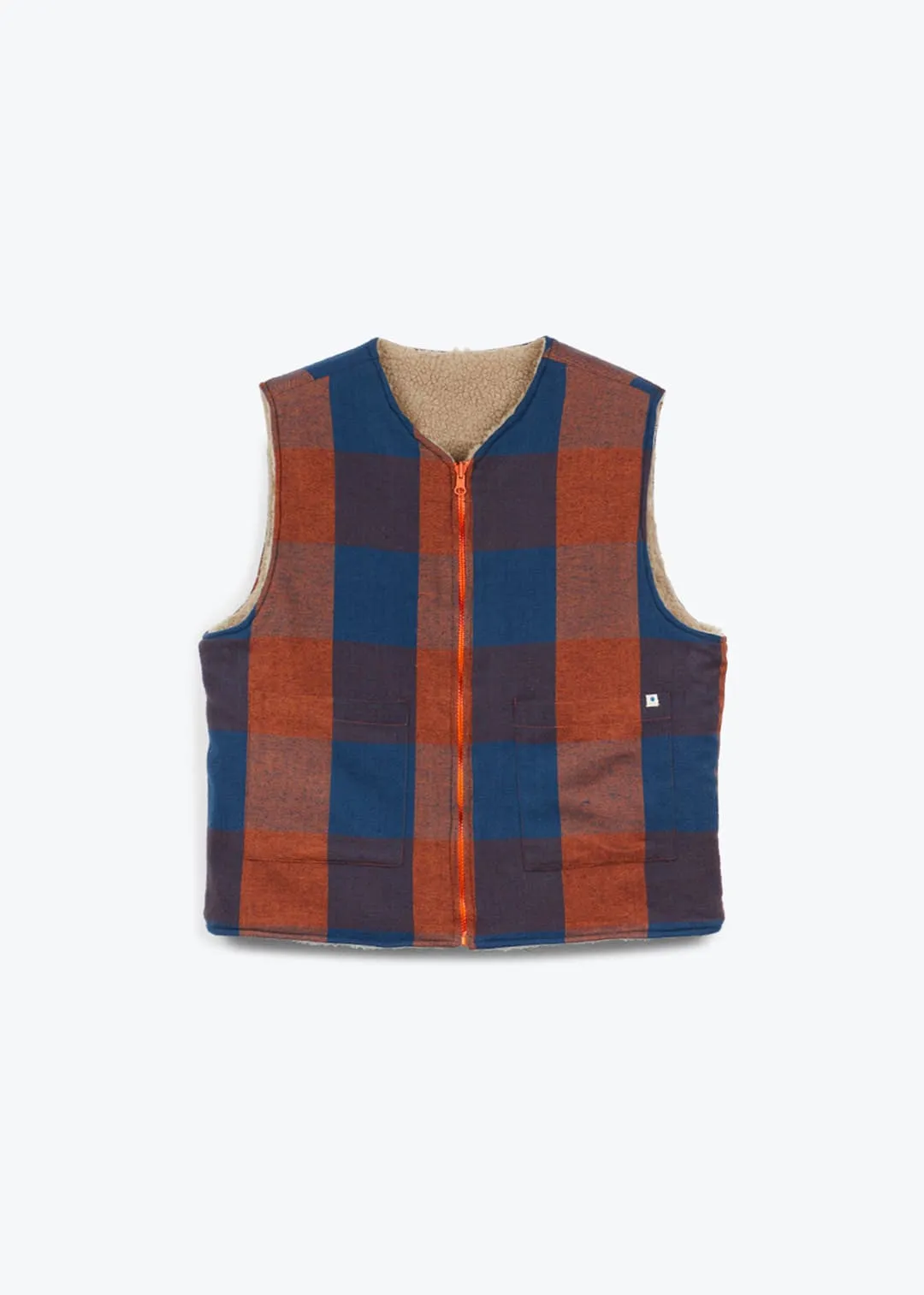 Gilet Wv08 Grand Carreaux R Marron-75