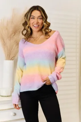 Gradient V-Neck Sweater