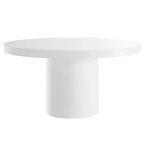 Gratify 60" Round Dining Table White EEI-4910-WHI