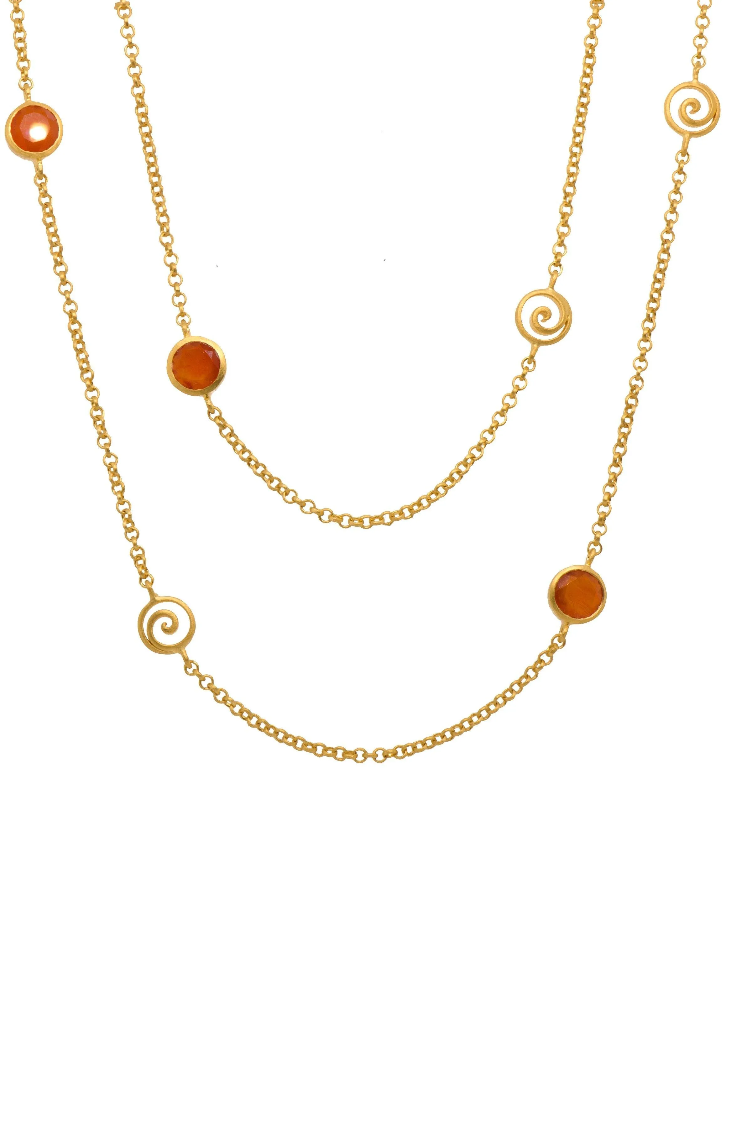 Gratitude Swirl 36" Necklace 24K Gold Vermeil