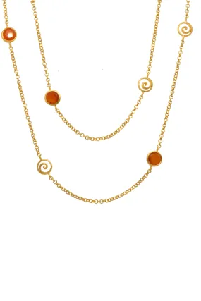 Gratitude Swirl 36" Necklace 24K Gold Vermeil