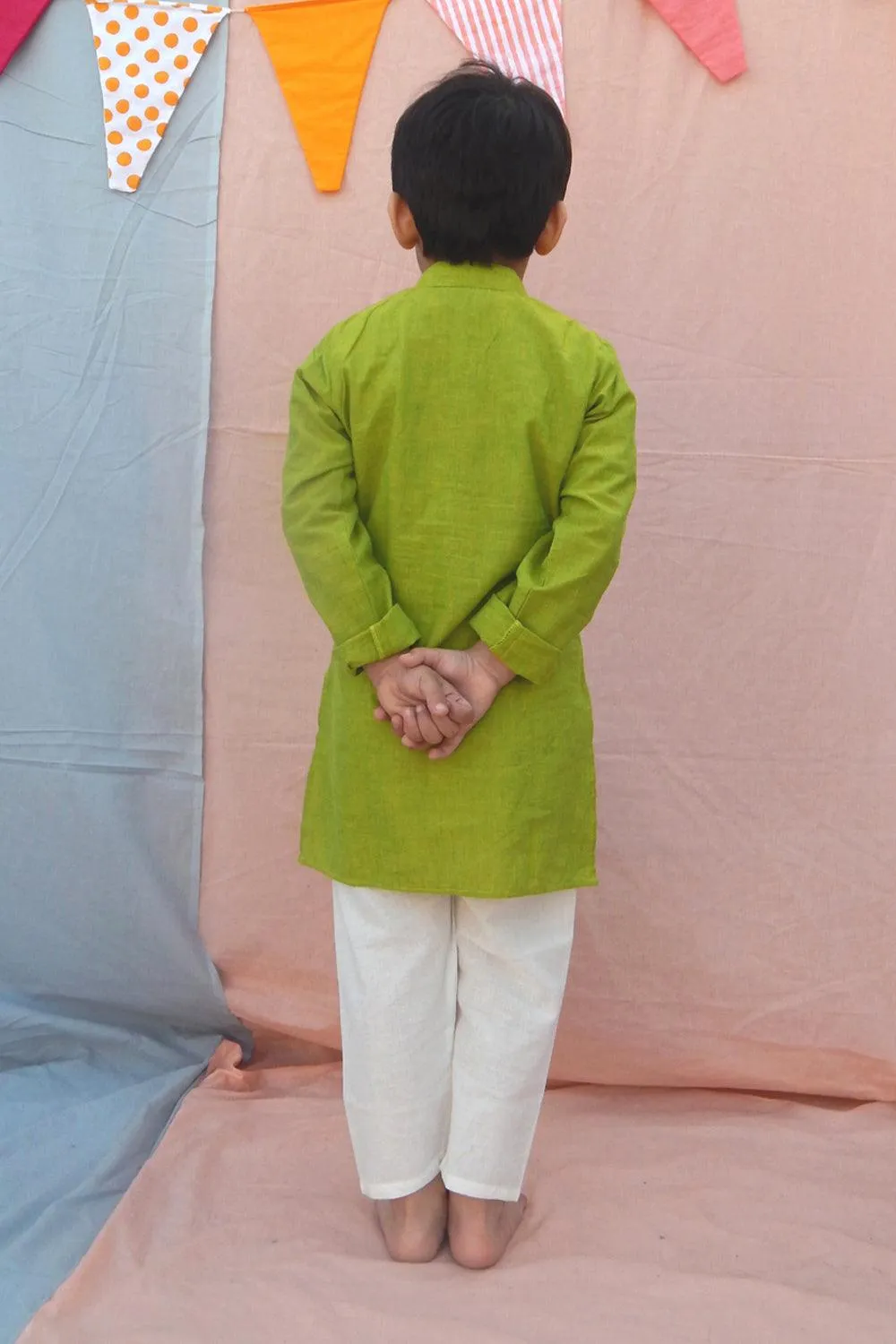 GREEN KURTA SET