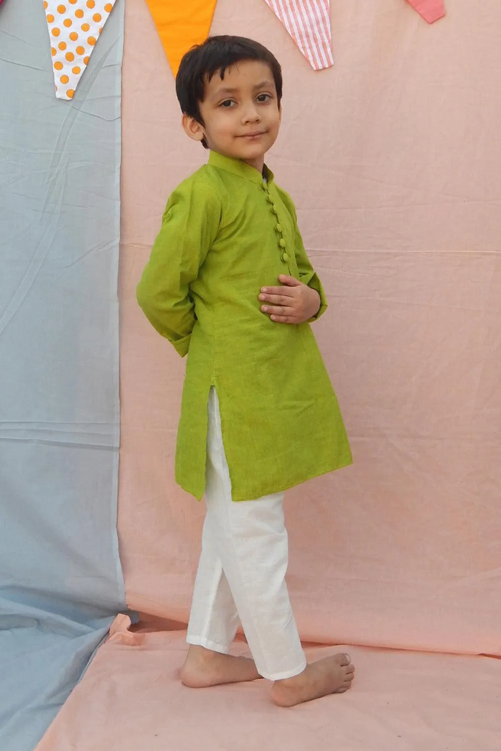 GREEN KURTA SET