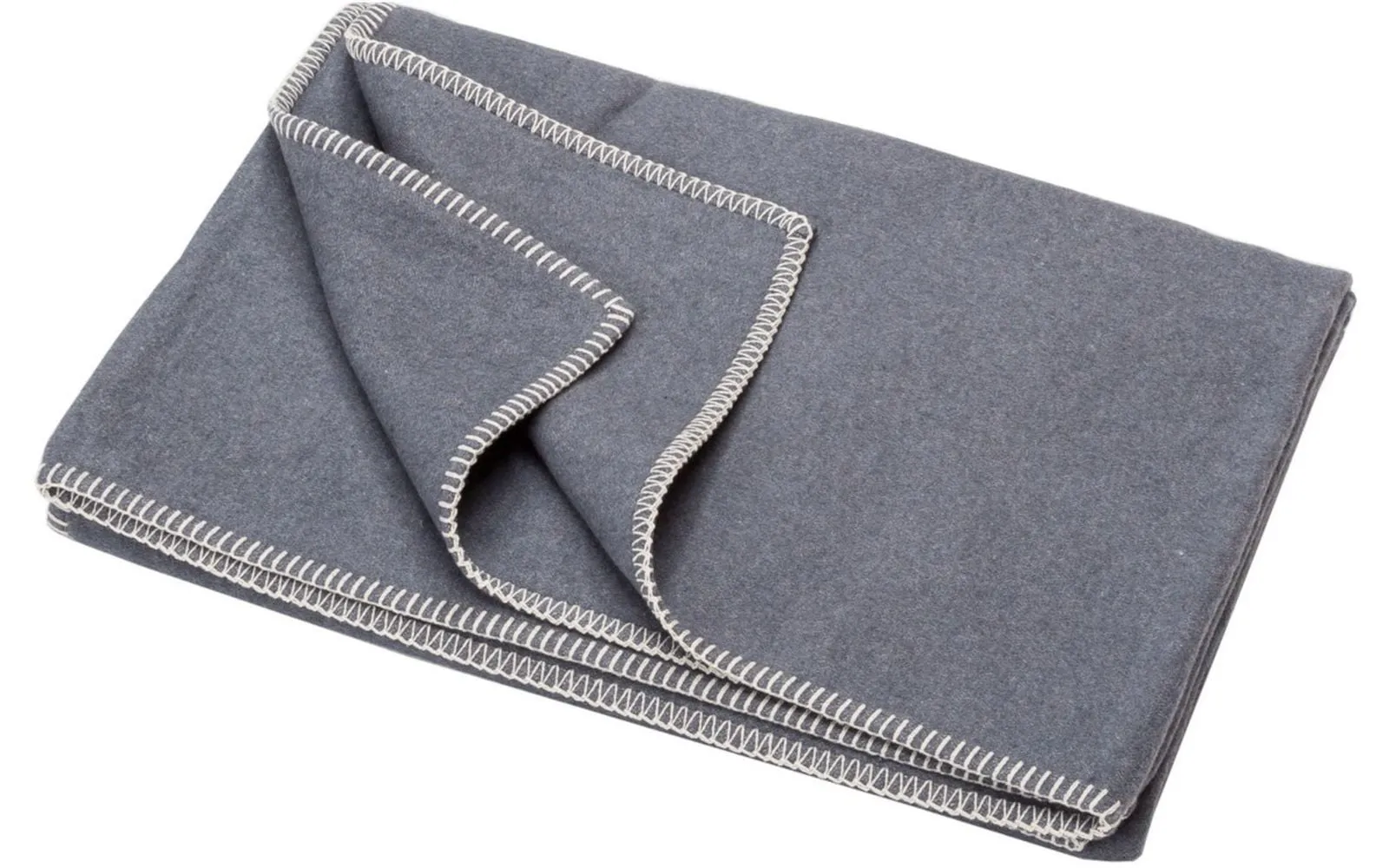 Grey Cotton Flannel Throw Blanket