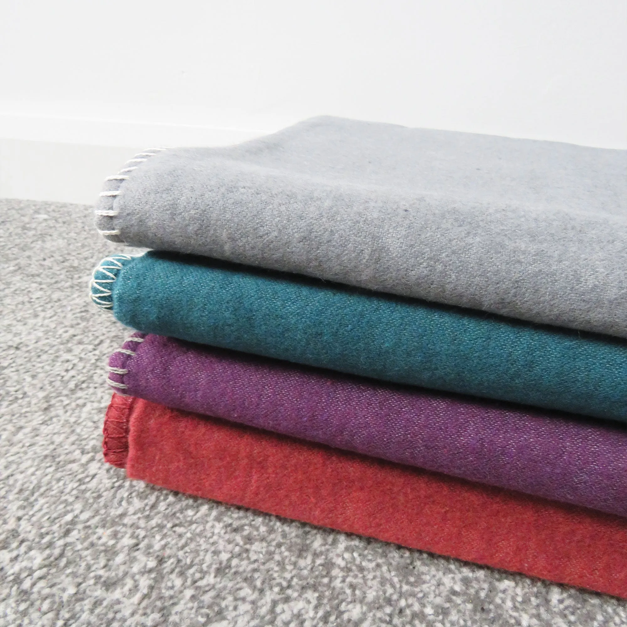 Grey Cotton Flannel Throw Blanket