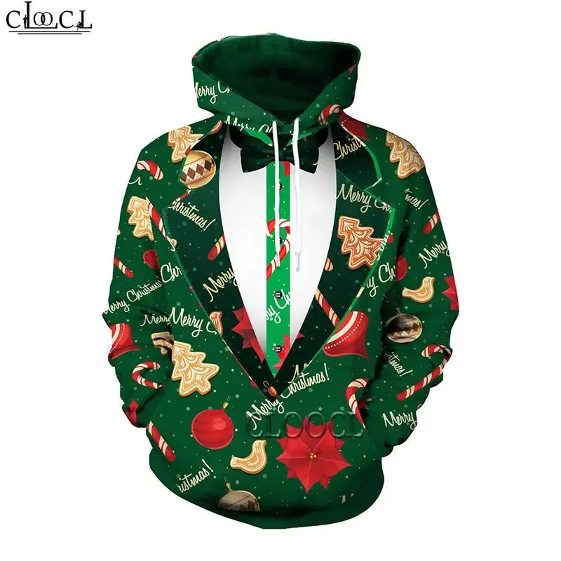 HX Santa Claus Hoodies for Women Men Hoodie 3D Print Merry Christmas Fashion Hoody Pullover Hip Hop Hooded Drop Shipping