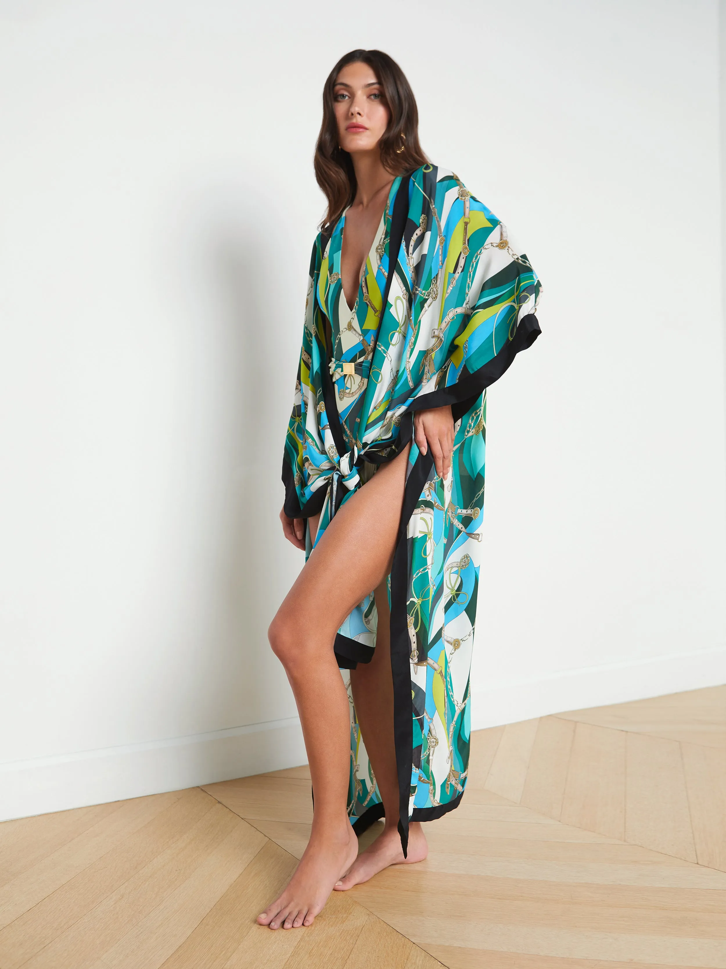 Kara Silk-Blend Kimono Cover-up