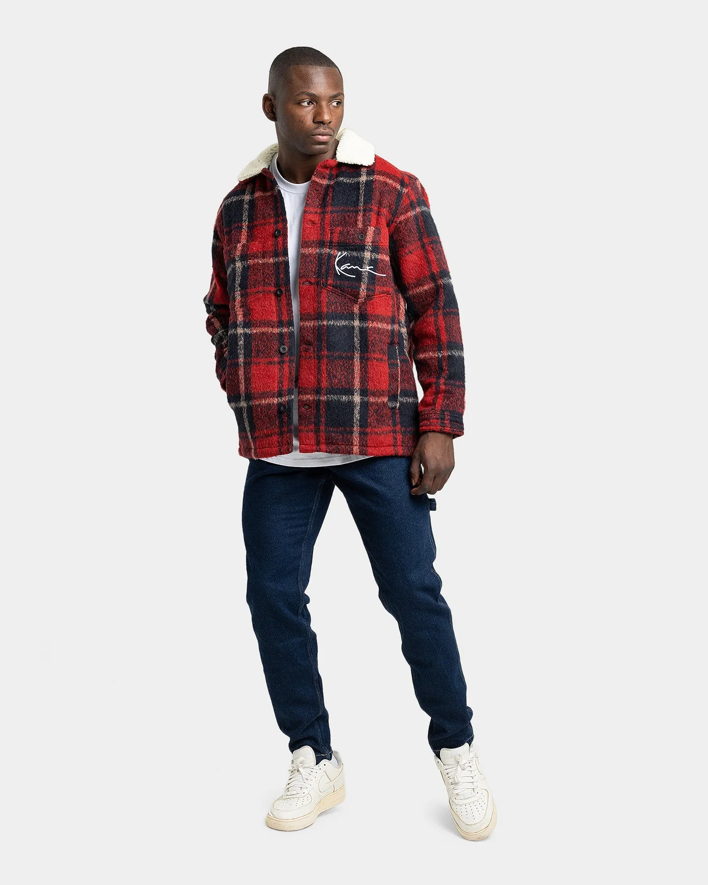 Karl Kani Check Shirt Jacket Black