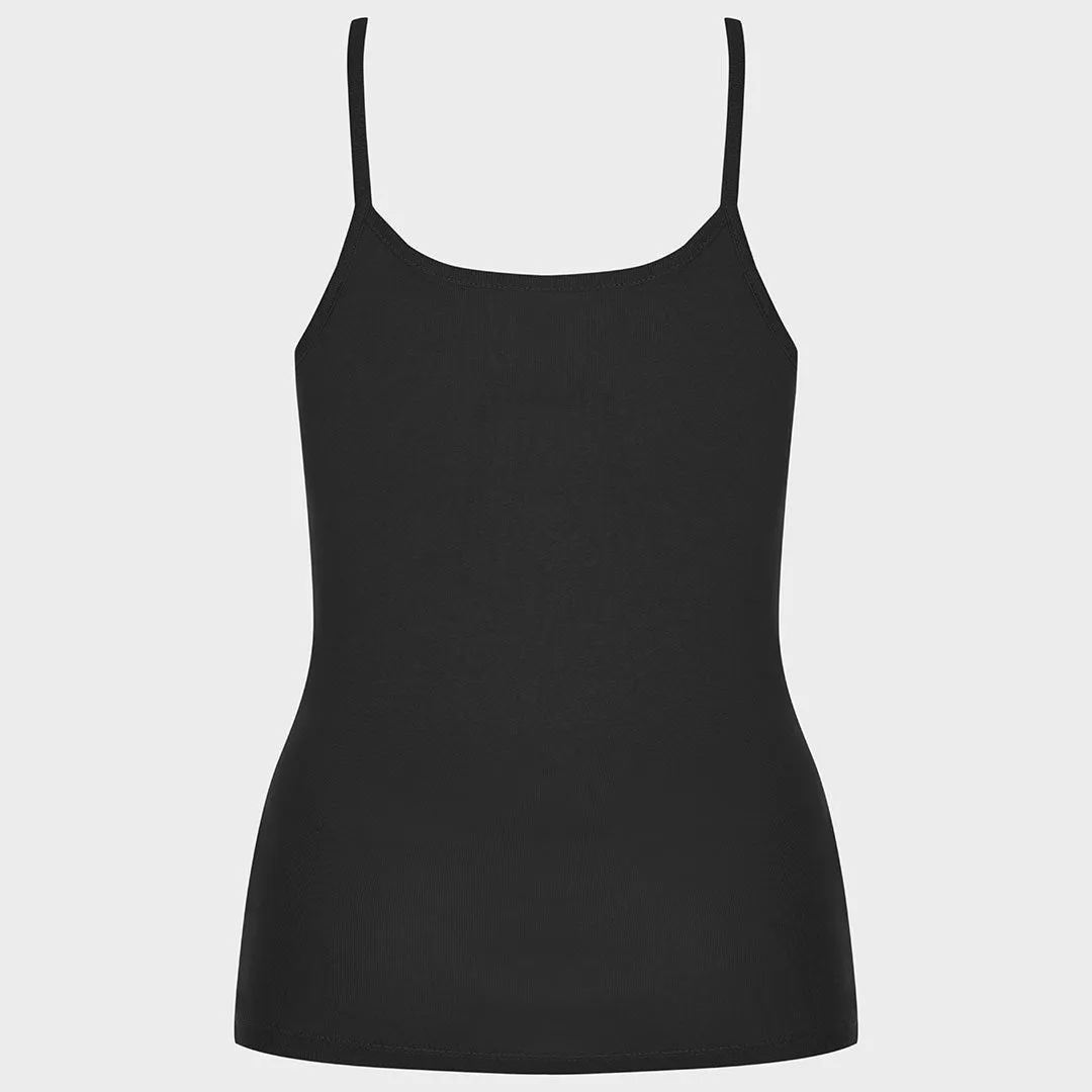 Ladies Black Strappy Vest