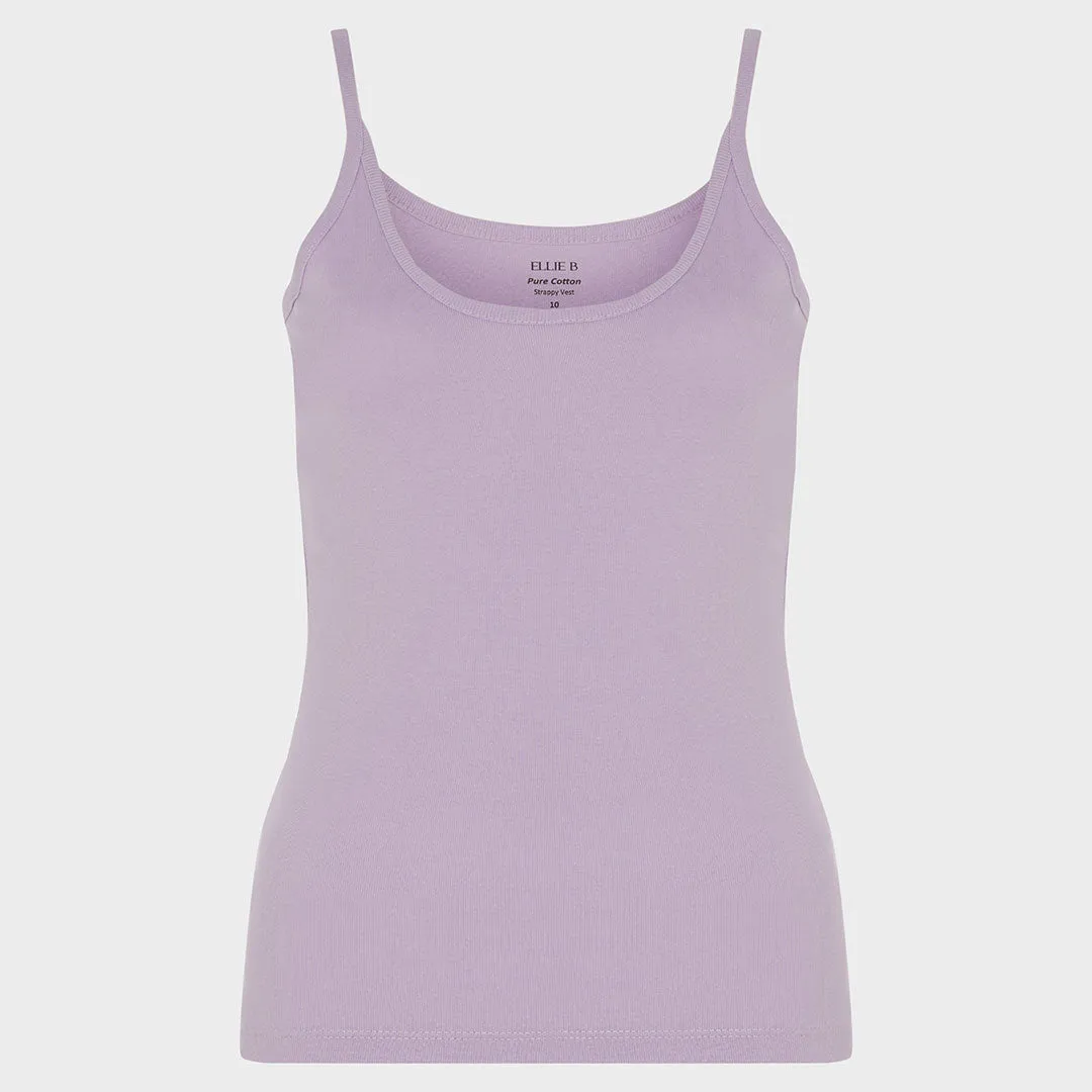 Ladies Essential Spaghetti Vest Lavender