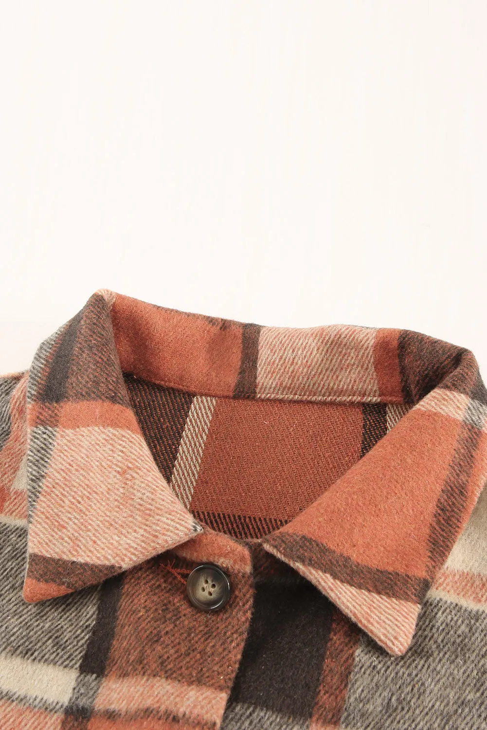 lake plaid print jacket - red/ yellow/ gray/ orange/ rose