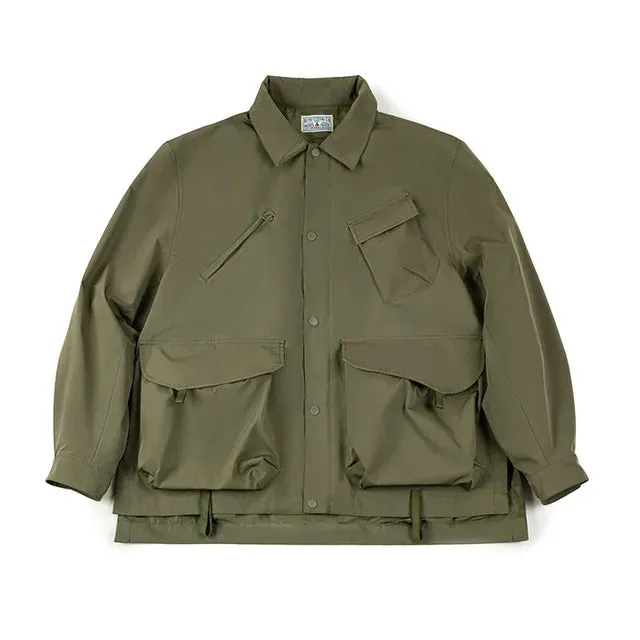 Large Pockets Military Green Jacket