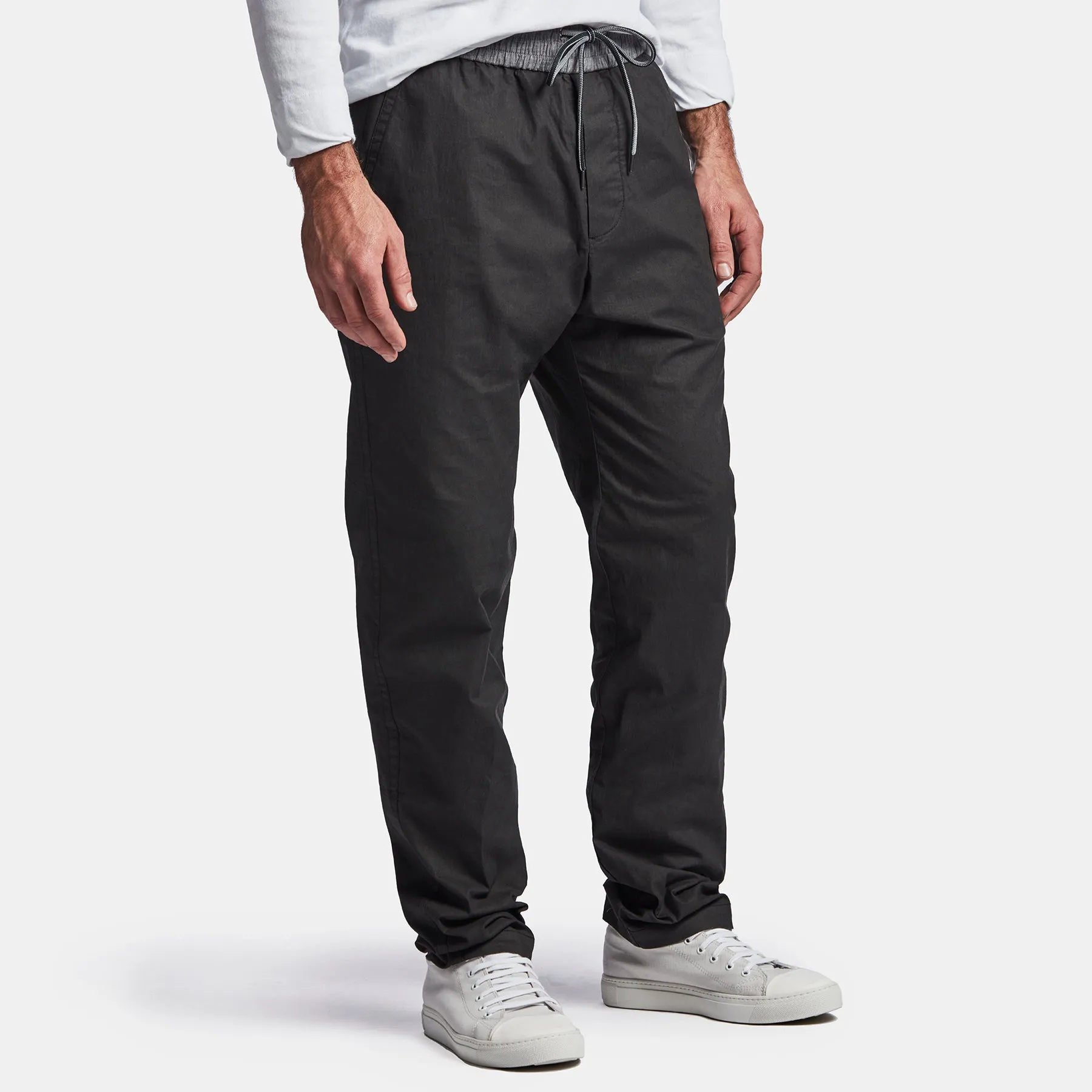 Lightweight Printed Flannel Pant - Black