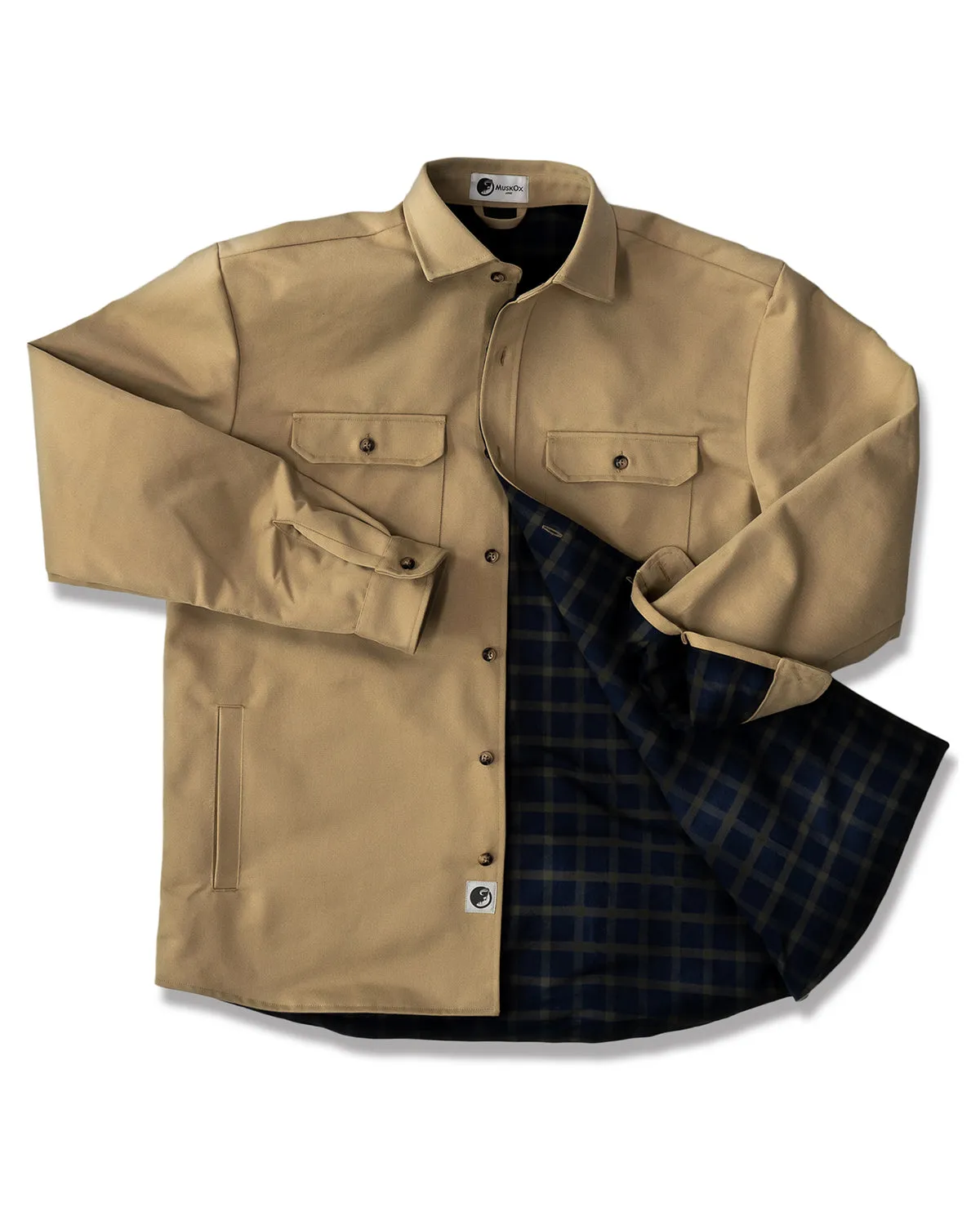 Lined Yukon Flannel Shirt Jacket, Tan