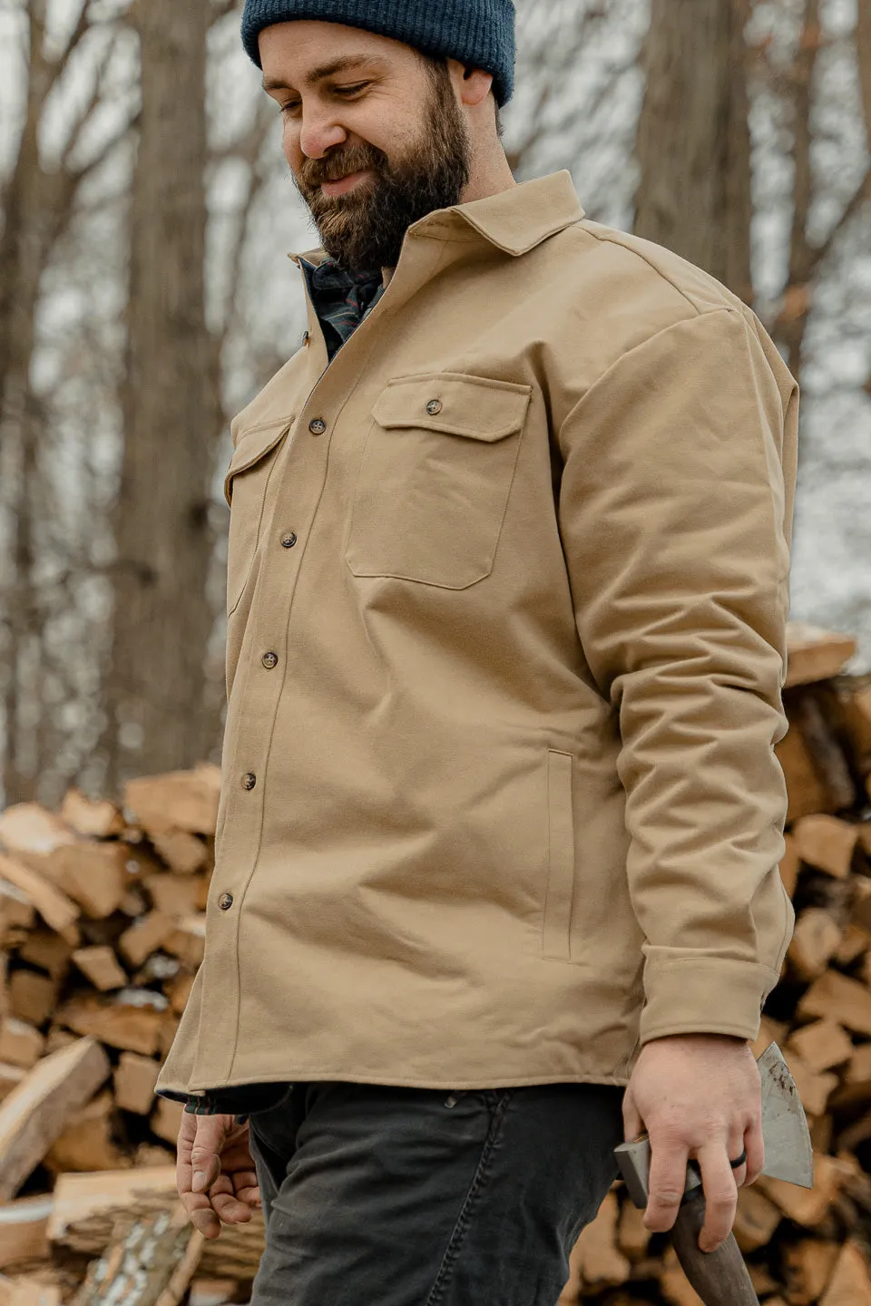 Lined Yukon Flannel Shirt Jacket, Tan