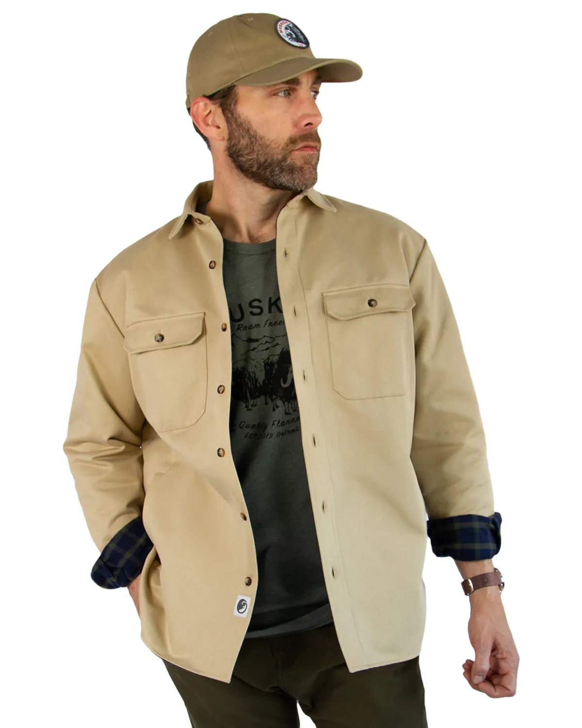 Lined Yukon Flannel Shirt Jacket, Tan