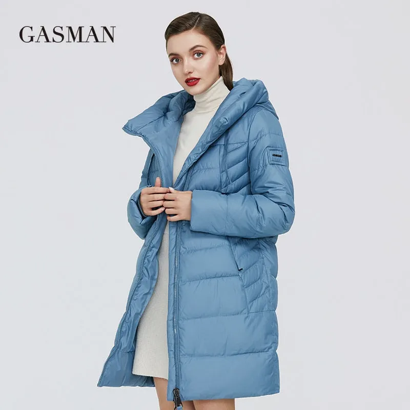 Long Puffer Winter Down Jacket Women's Thick Coat Women Hooded Parka Warm Brand Cotton Blend Jackets