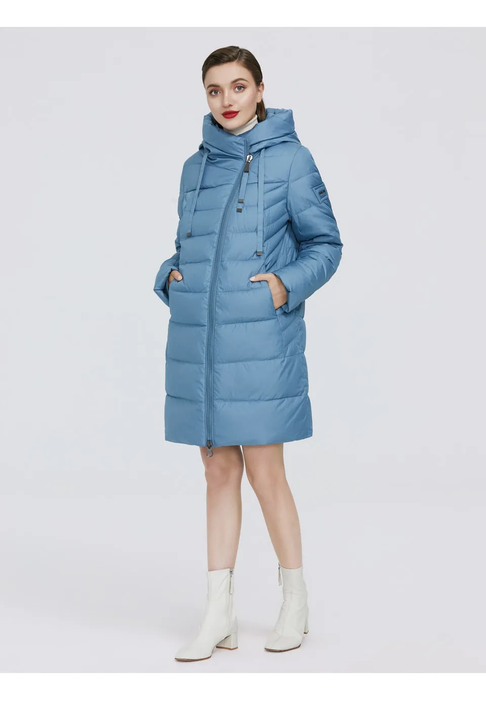 Long Puffer Winter Down Jacket Women's Thick Coat Women Hooded Parka Warm Brand Cotton Blend Jackets