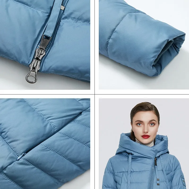 Long Puffer Winter Down Jacket Women's Thick Coat Women Hooded Parka Warm Brand Cotton Blend Jackets