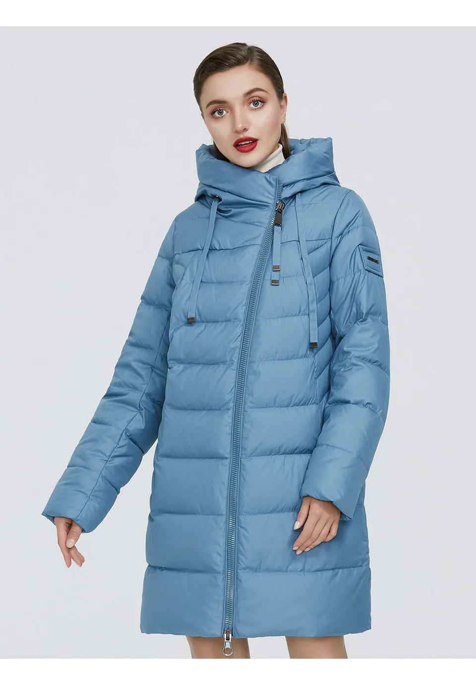 Long Puffer Winter Down Jacket Women's Thick Coat Women Hooded Parka Warm Brand Cotton Blend Jackets