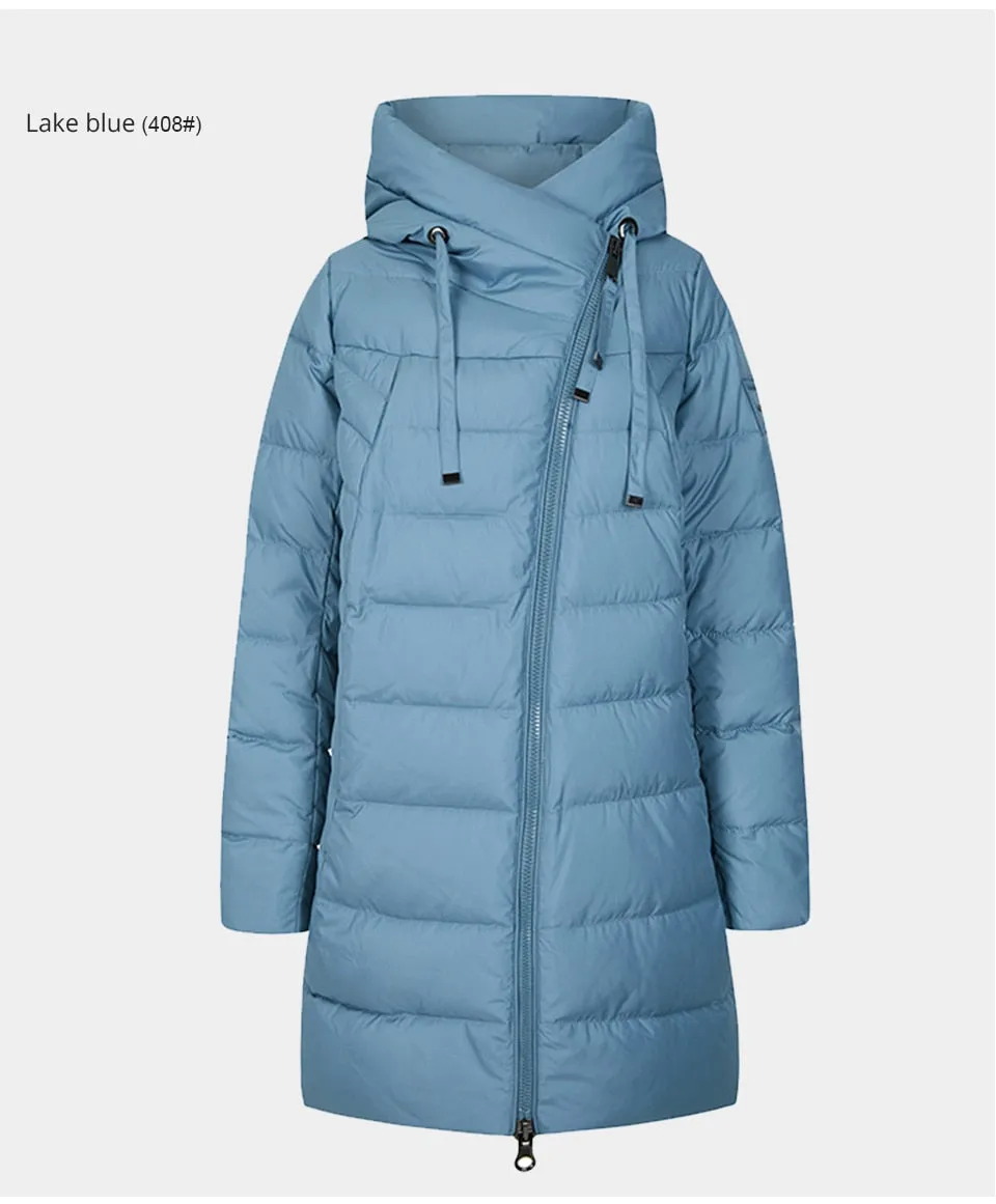 Long Puffer Winter Down Jacket Women's Thick Coat Women Hooded Parka Warm Brand Cotton Blend Jackets