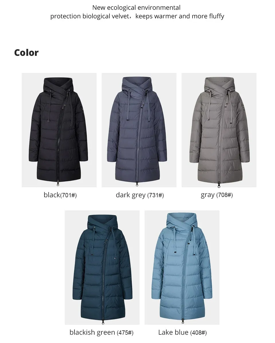 Long Puffer Winter Down Jacket Women's Thick Coat Women Hooded Parka Warm Brand Cotton Blend Jackets