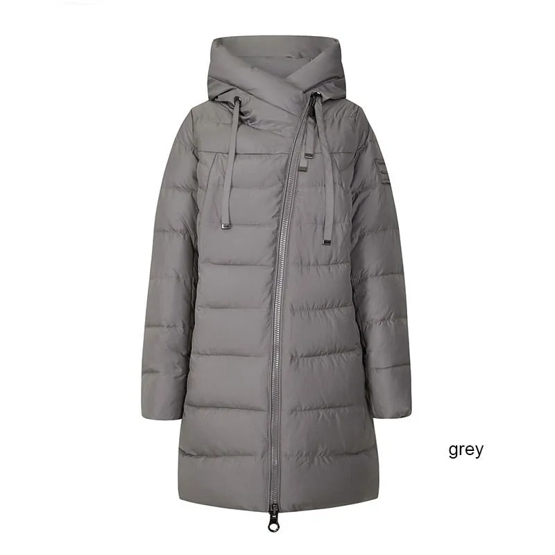 Long Puffer Winter Down Jacket Women's Thick Coat Women Hooded Parka Warm Brand Cotton Blend Jackets