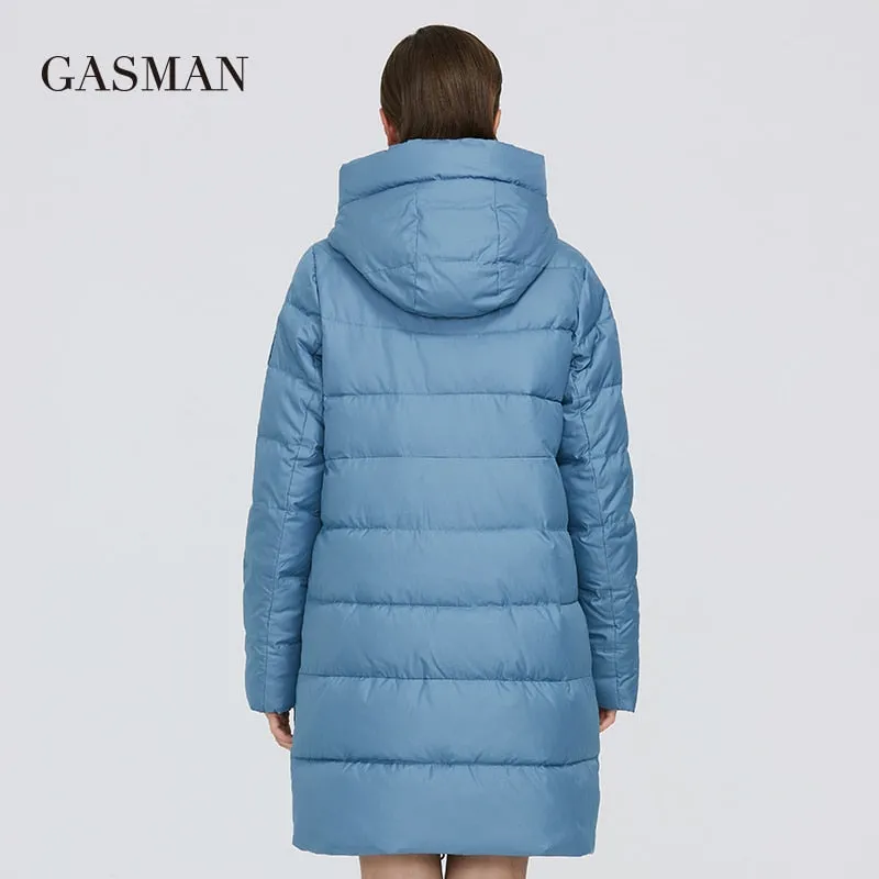 Long Puffer Winter Down Jacket Women's Thick Coat Women Hooded Parka Warm Brand Cotton Blend Jackets