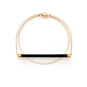 Loop Bracelet Black Gold