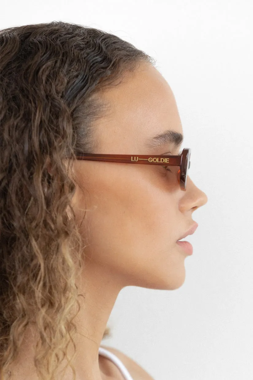 Lu Goldie Solene Sunglasses - Chestnut