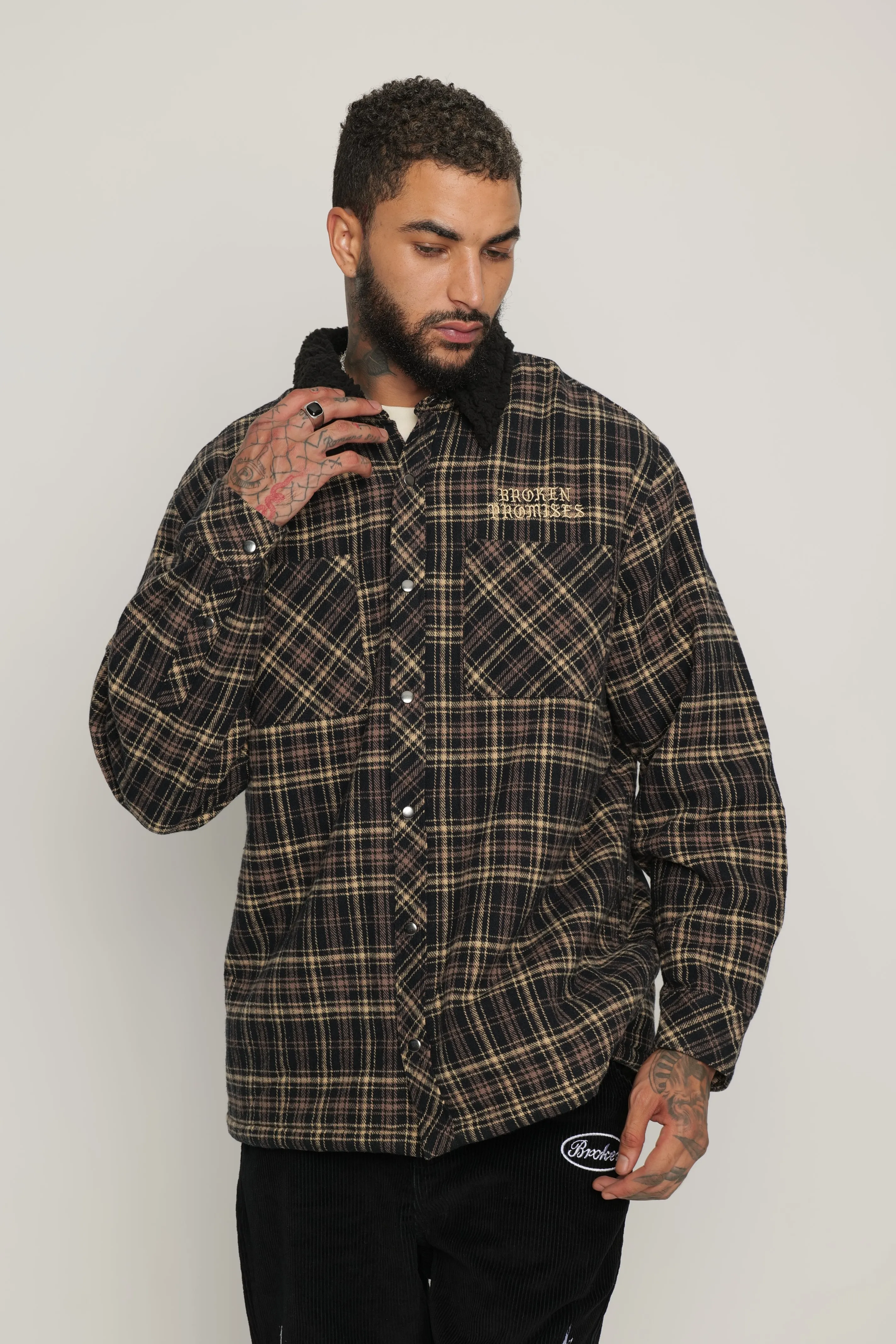 Magma Flannel Shacket Black