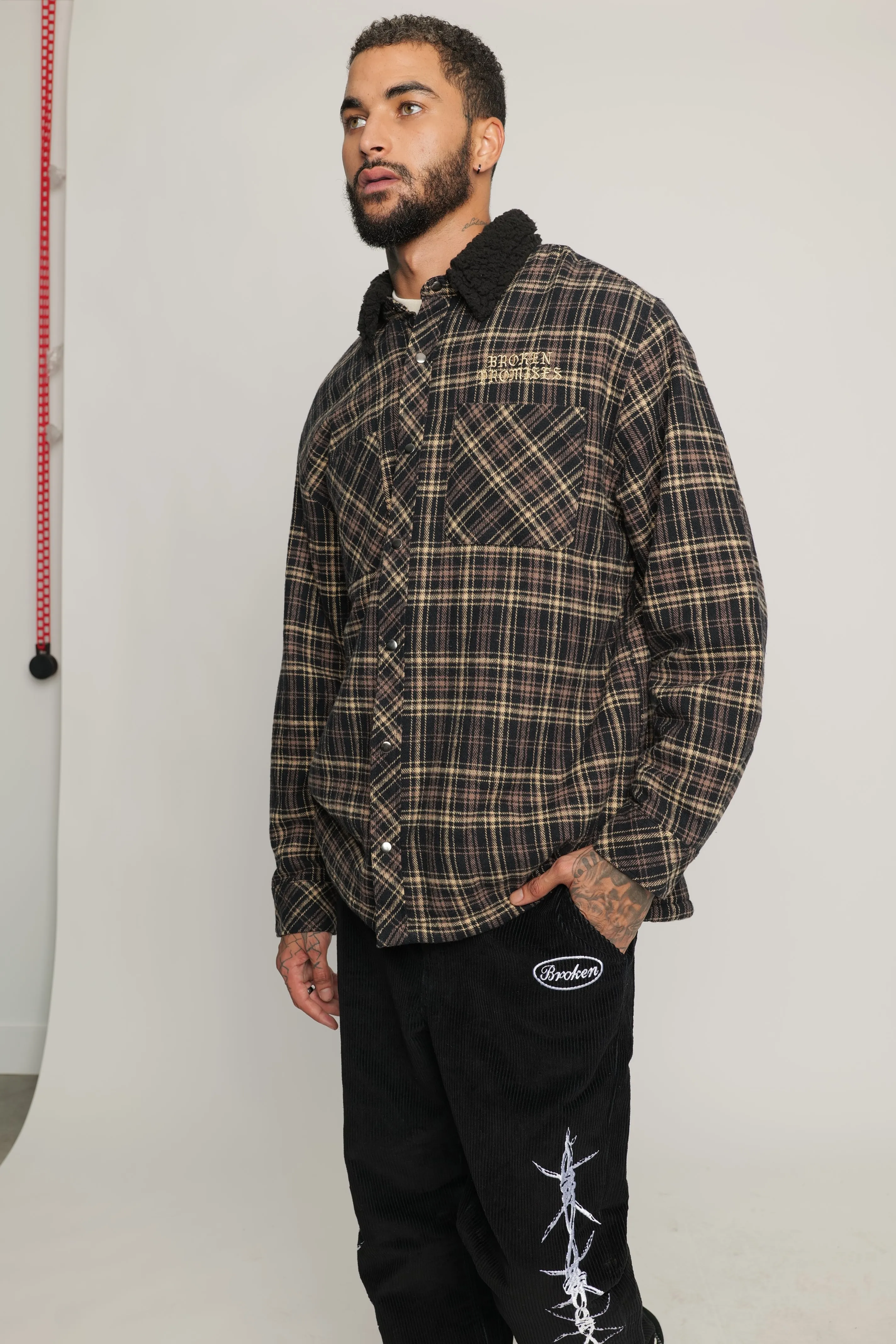 Magma Flannel Shacket Black