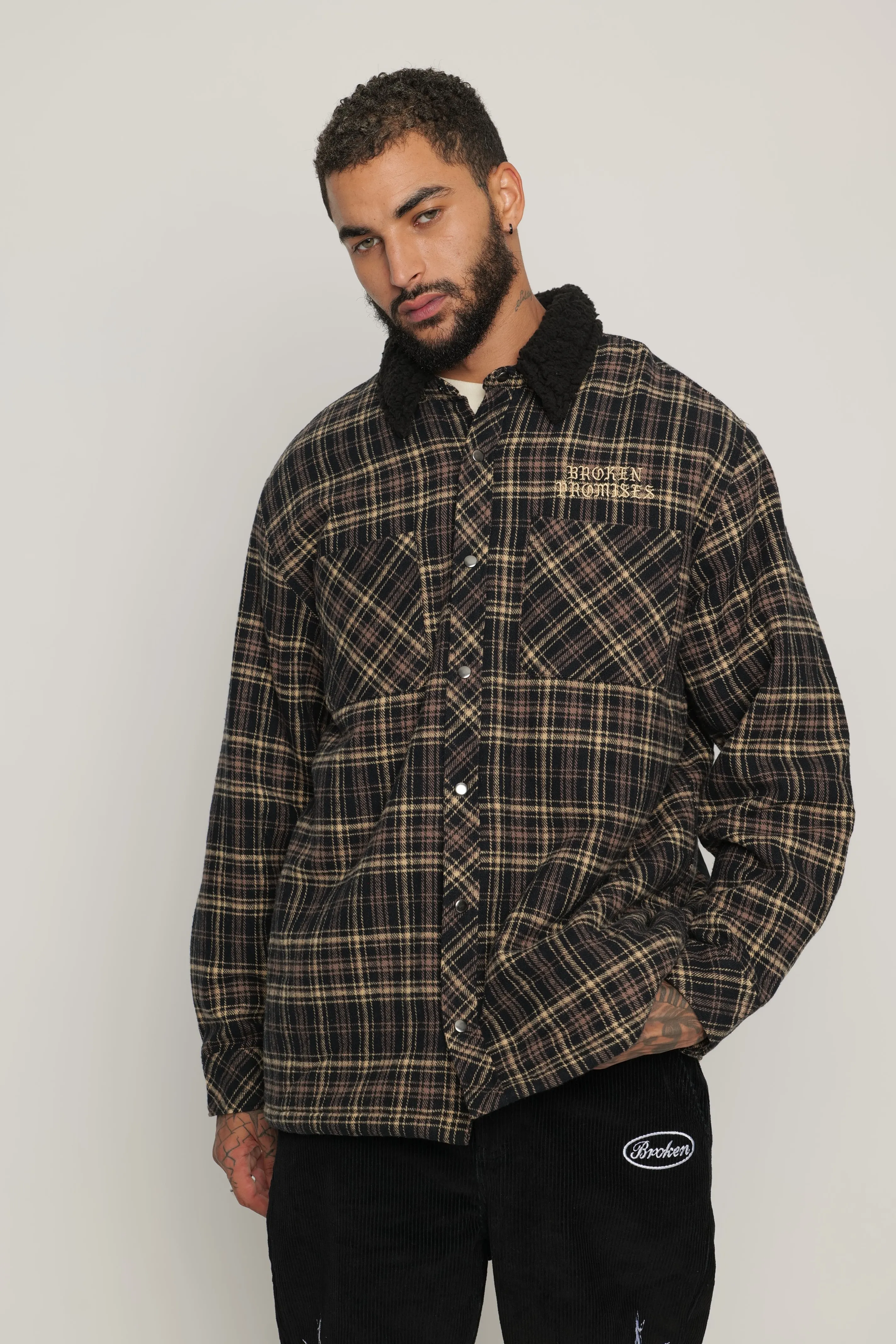 Magma Flannel Shacket Black