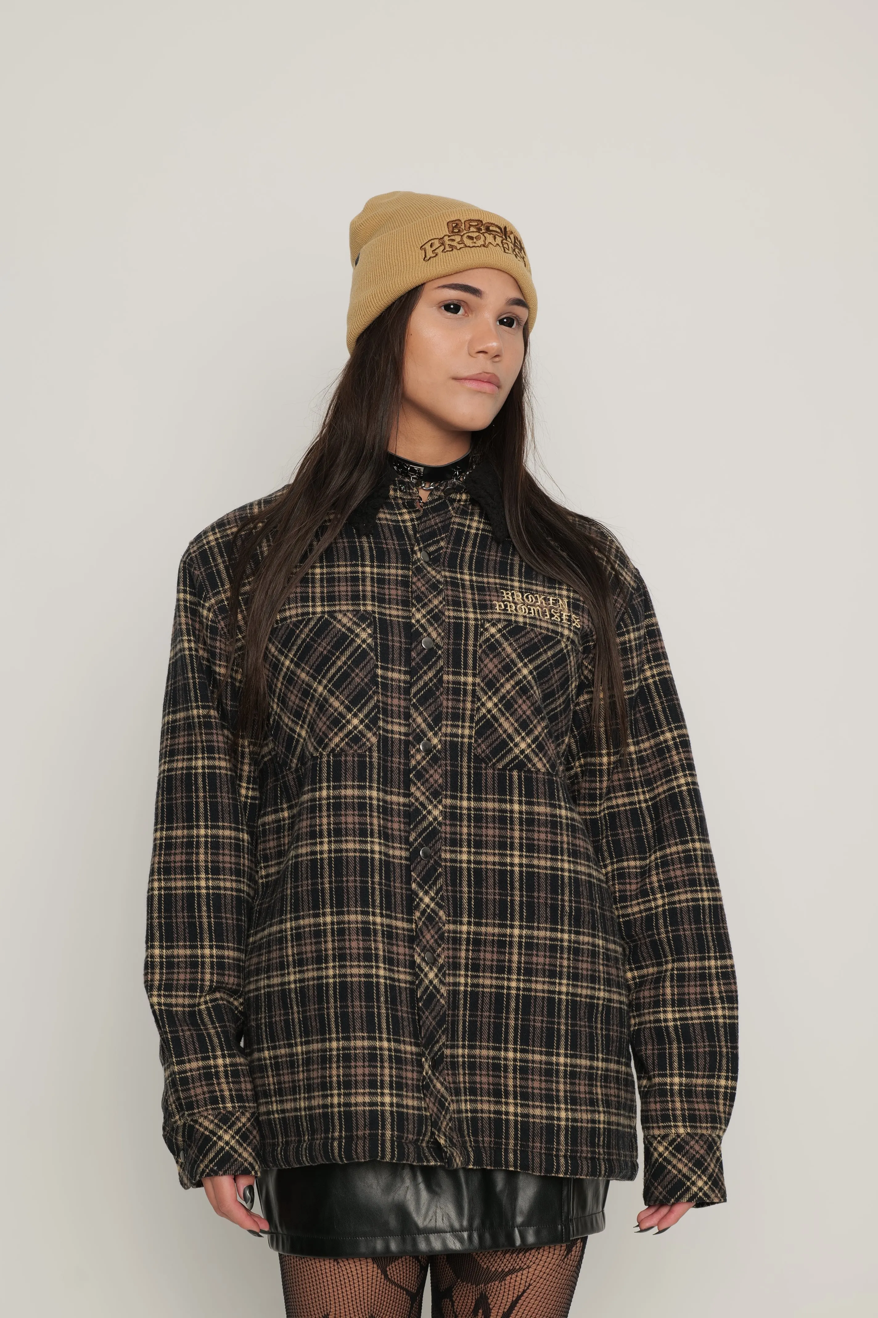 Magma Flannel Shacket Black