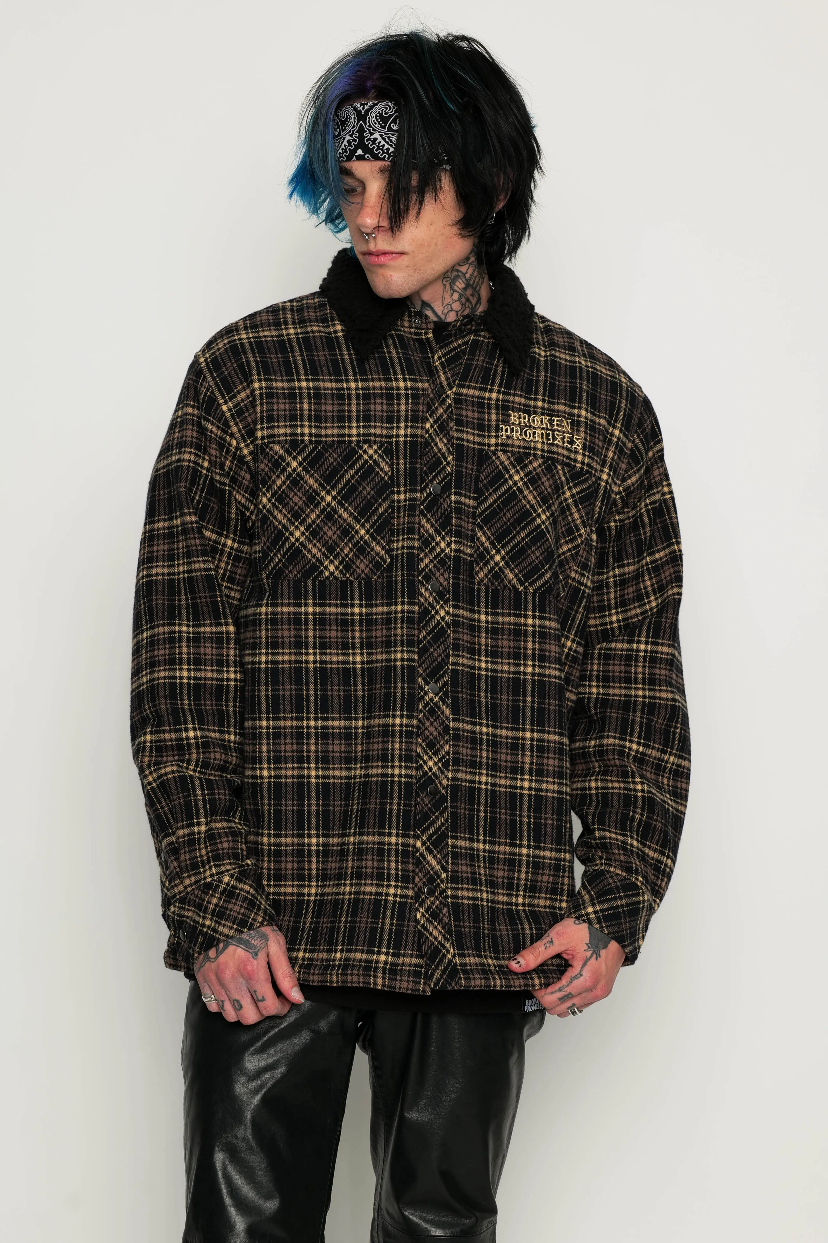 Magma Flannel Shacket Black