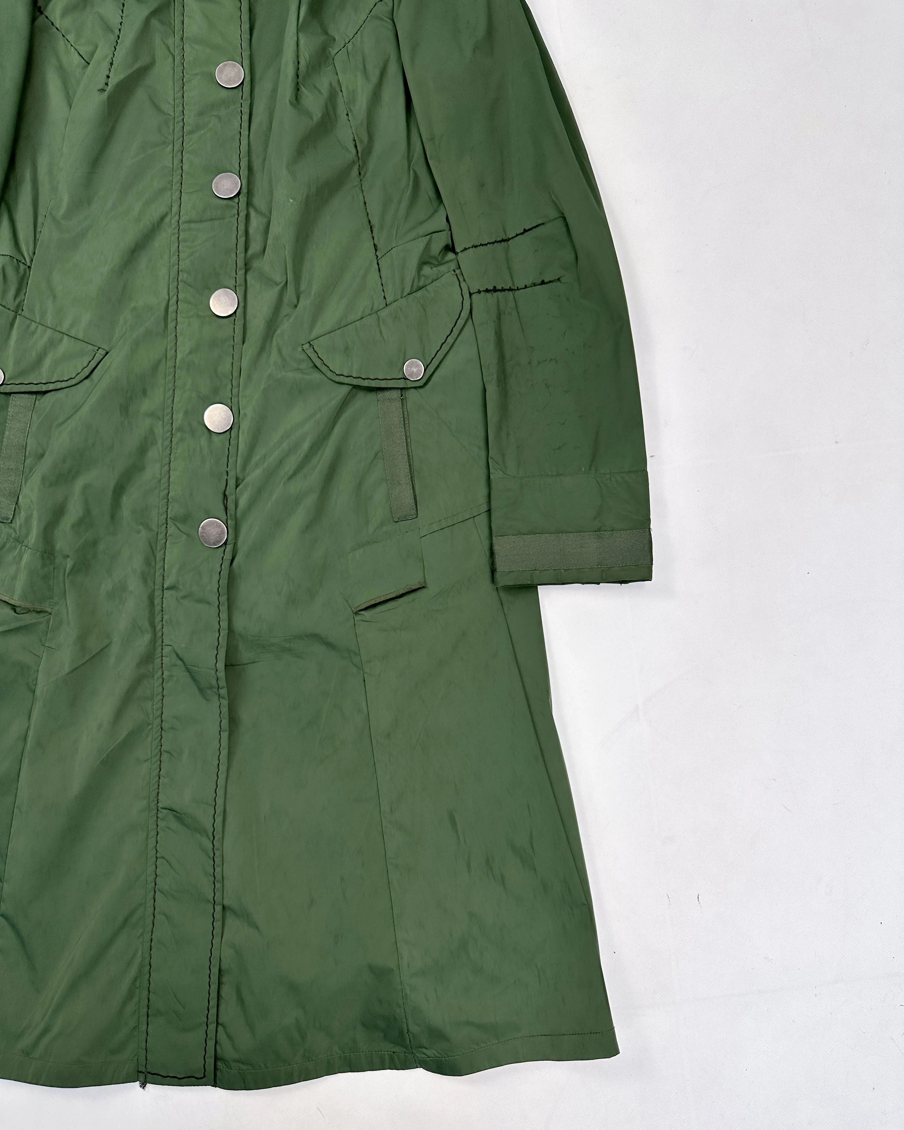 Marithé Francois Girbaud Green Windbreaker Coat SAMPLE 1990's