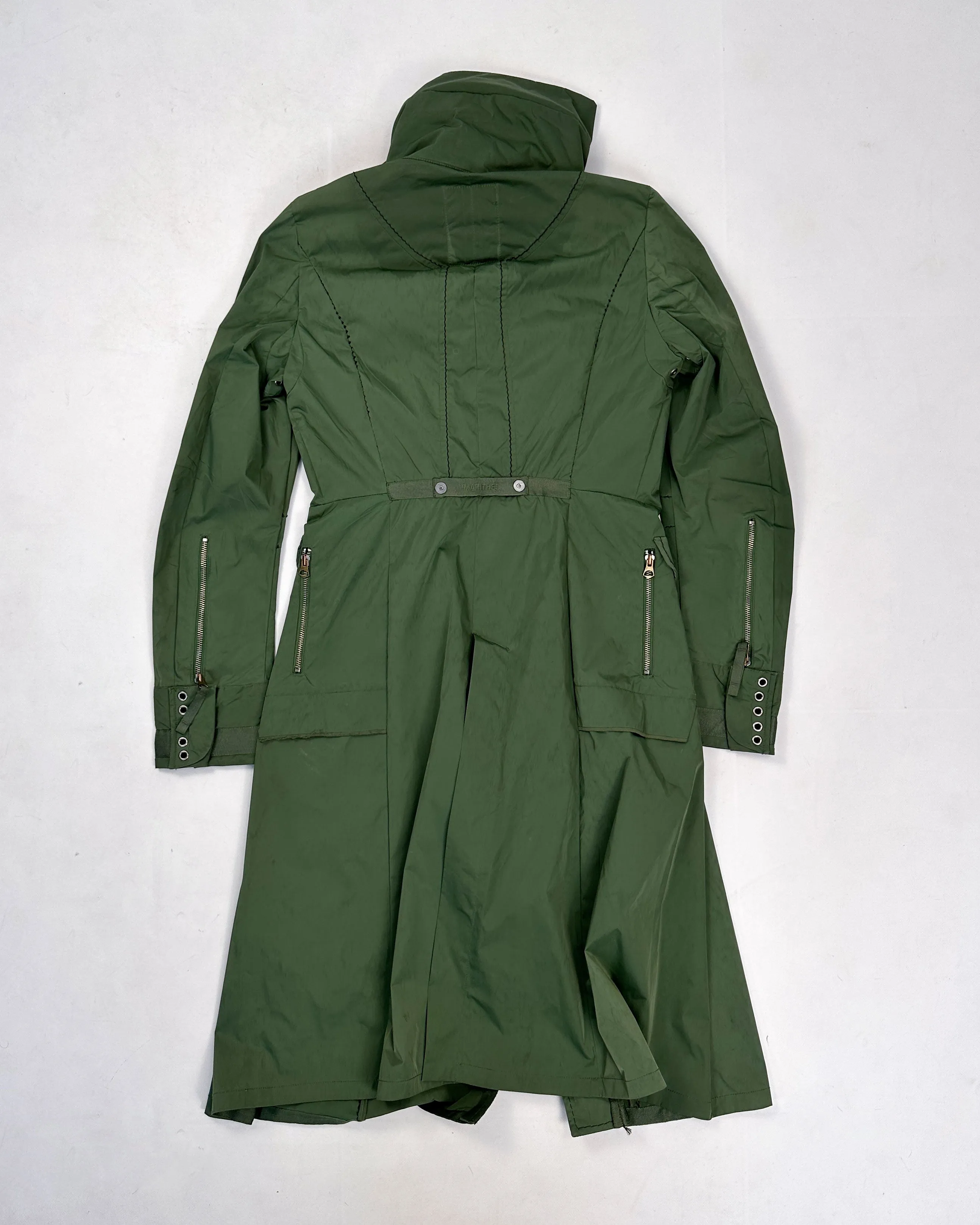 Marithé Francois Girbaud Green Windbreaker Coat SAMPLE 1990's